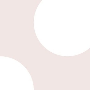 Jumbo Polka Dot Pattern - Eggshell White and White