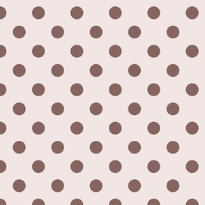 Polka Dot Pattern - Eggshell White and Cinnamon Bronze