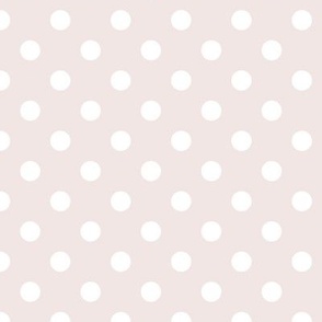 Polka Dot Pattern - Eggshell White and White
