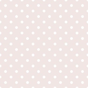 Small Polka Dot Pattern - Eggshell White and White