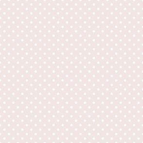 Tiny Polka Dot Pattern - Eggshell White and White
