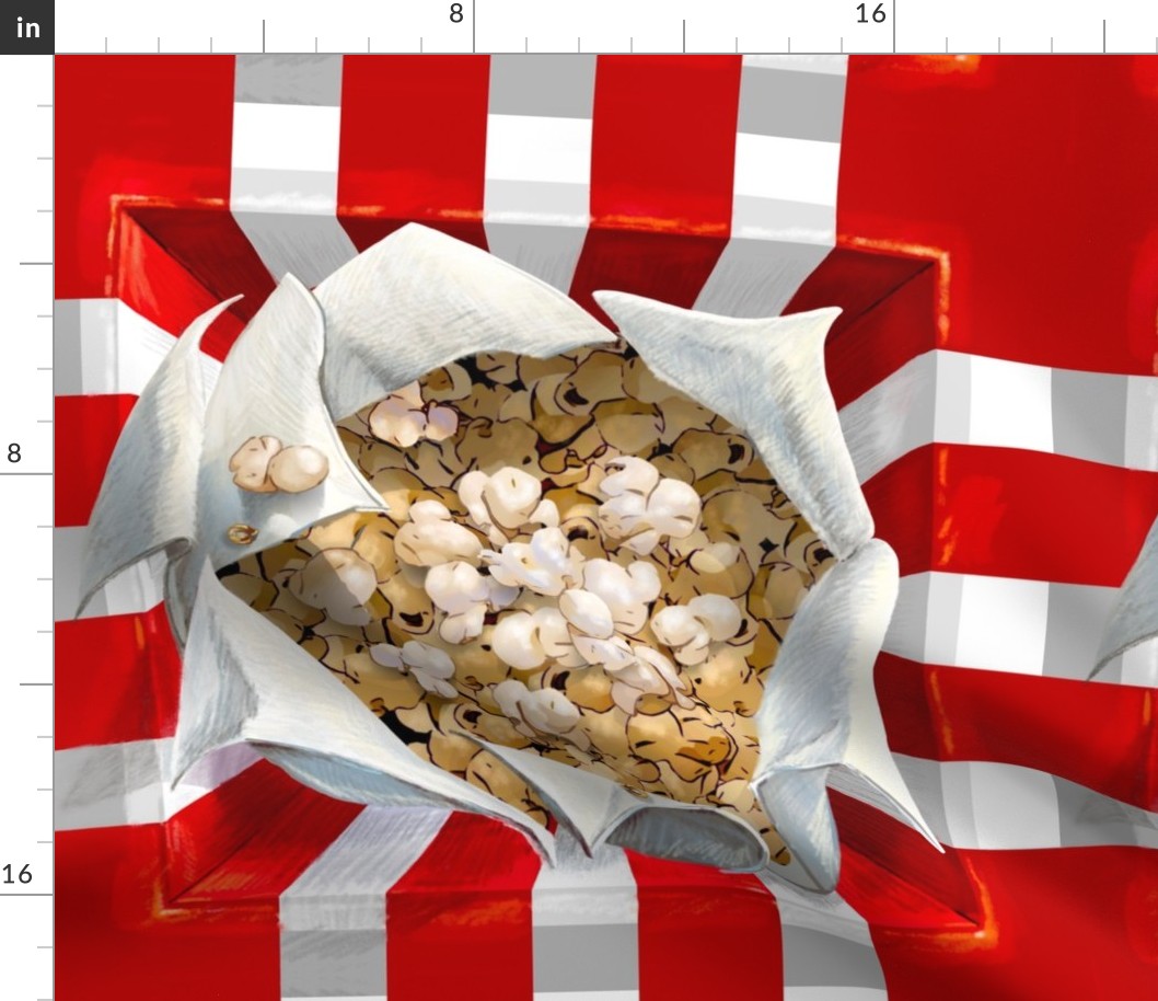 18” Square Trompe-L’Oeil Movie Popcorn Panel