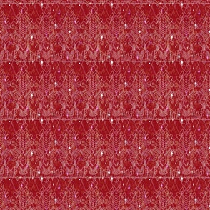 Lovecore Lace over Deep Crimson Red -- Heart Valentine Lace in the Lovecore Aesthetic -- 848dpi (18% of Full Scale)