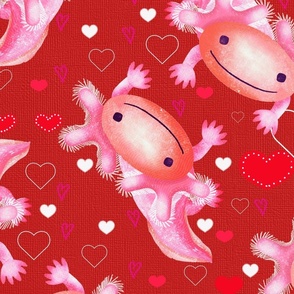 Axolotl Love red