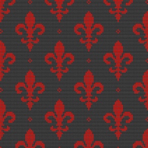 Fleur de Lis gothic  red black beads vintage Wallpaper