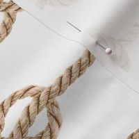 Nautical natural rope knots horizontal