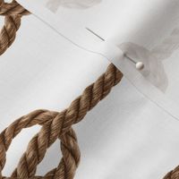 Nautical brown rope knots horizontal