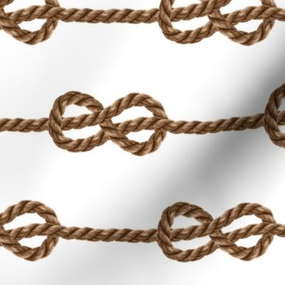 Nautical brown rope knots horizontal