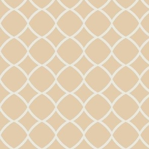 Trellis cream on beige large Neutral graphic 8 