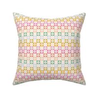 Spring Checkerboard Floral Pattern