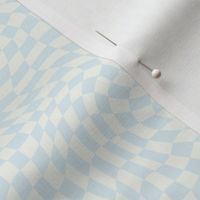 Light Blue Wavy Checkerboard 