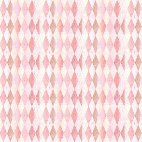  Dancing Pinks Heart Throb Harlequin Argyle in the Lovecore Aesthetic -- Valentine Argyle in Light Red, Pink Pastel over White -- 941dpi (16% of Full Scale)