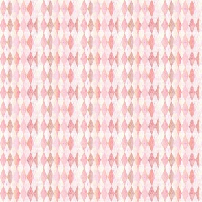  Dancing Pinks Heart Throb Harlequin Argyle in the Lovecore Aesthetic -- Valentine Argyle in Light Red, Pink Pastel over White -- 1412dpi (11% of Full Scale)