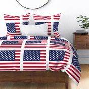 American Flag large square white