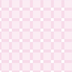 Plaid Gingham Check Grid - It's A Girl Baby Pink White