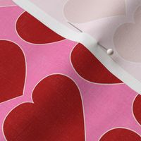 Mod Red & Pink Hearts (pink sorbet) medium 