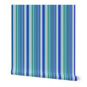 Stripes in Many Shades of Blue and Fun Patterns