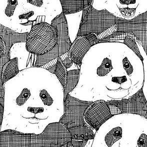 just panda bears black white large