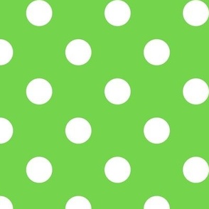 Big Polka Dot Pattern - Malachite and White