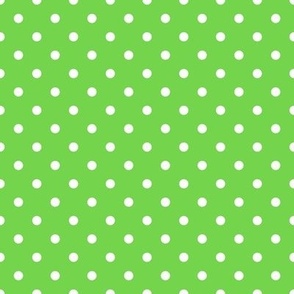 Small Polka Dot Pattern - Malachite and White