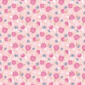 Bae Florals on light pink (SMALL)