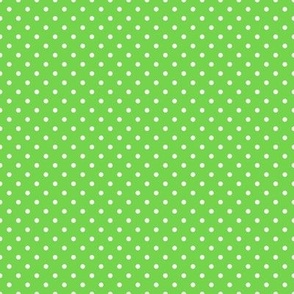 Tiny Polka Dot Pattern - Malachite and White