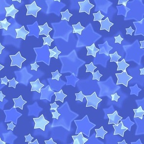 Starry Bokeh Pattern - Dark Cornflower Blue Color