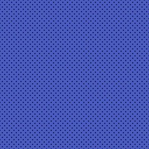 Micro Polka Dot Pattern - Dark Cornflower Blue and Black
