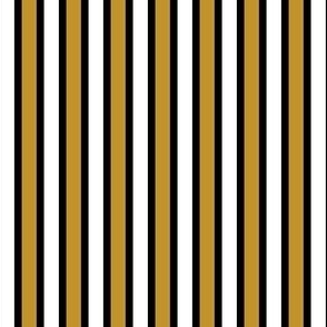 Petal Calm Joy Stripes (#10) - Narrow Ribbons of Black with Mustard and White