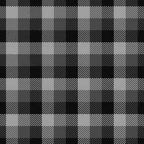 Retro Christmas black plaid checks