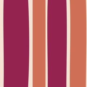 Decor Stripe-Raspberry-Cream-Orangy
