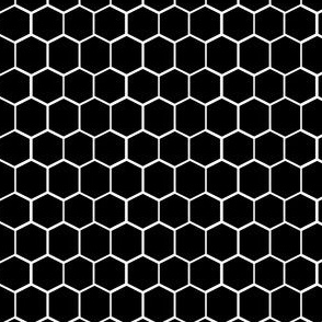 Mini Black and White Hexagon, Honeycomb, Beehive