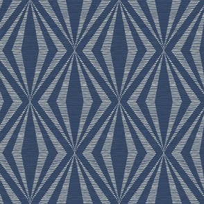 Striped Diamond - Texture Denim Blue