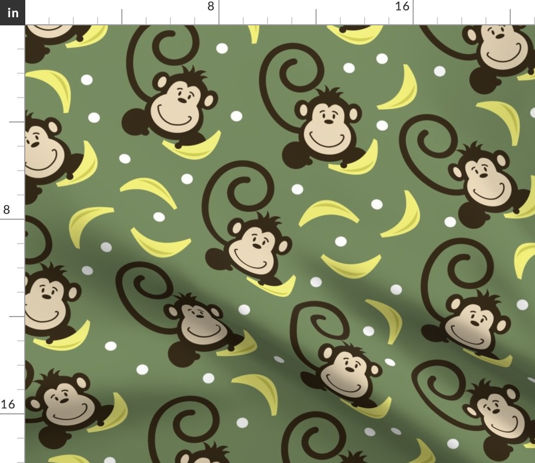 Monkeys are Bananas in Green