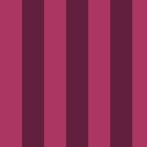 Large Vertical Awning Stripe Pattern - Gypsy Pink and Dark Boysenberry
