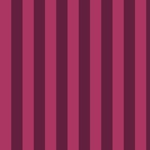 Vertical Awning Stripe Pattern - Gypsy Pink and Dark Boysenberry