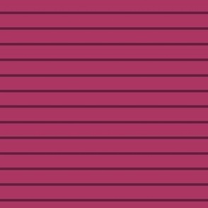 Horizontal Pin Stripe Pattern - Gypsy Pink and Dark Boysenberry