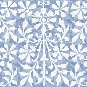 Blue and White Scandinavian Floral