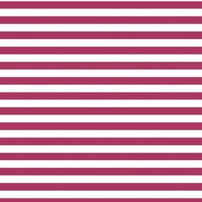 Horizontal Bengal Stripe Pattern - Gypsy Pink and White