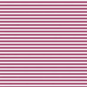 Small Horizontal Bengal Stripe Pattern - Gypsy Pink and White