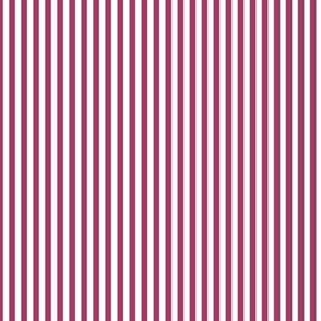 Small Vertical Bengal Stripe Pattern - Gypsy Pink and White