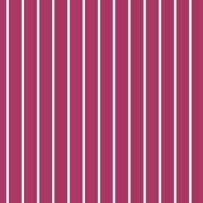 Vertical Pin Stripe Pattern - Gypsy Pink and White