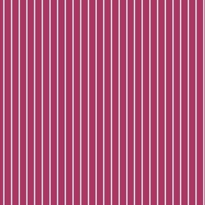 Small Vertical Pin Stripe Pattern - Gypsy Pink and White