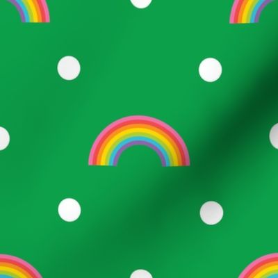 Irish Green Rainbow Dots 
