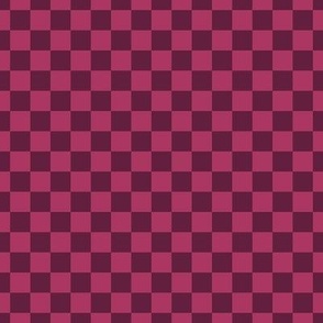 Checker Pattern - Gypsy Pink and Dark Boysenberry