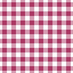Gingham Pattern - Gypsy Pink and White