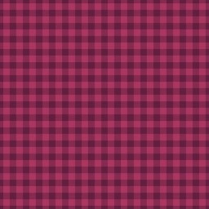 Small Gingham Pattern - Gypsy Pink and Dark Boysenberry