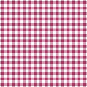 Small Gingham Pattern - Gypsy Pink and White