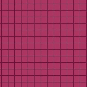 Grid Pattern - Gypsy Pink and Dark Boysenberry
