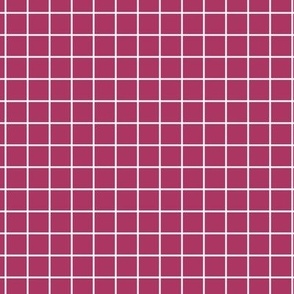Grid Pattern - Gypsy Pink and White